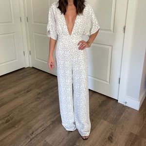 LOVERS AND FRIENDS, WHITE BLACK DOTTED JUMPER, SIZE XS